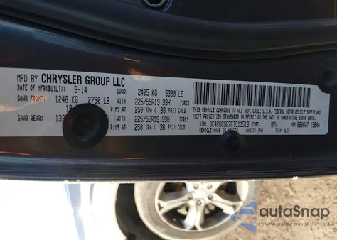 2015 Dodge Journey Crossroad from USA, damaged, VIN 3C4PDCGB7FT511518